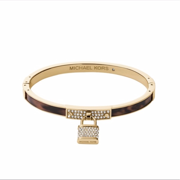 Michael Kors Gold-tone Tortoise Padlock Bangle - Picture 2 of 3